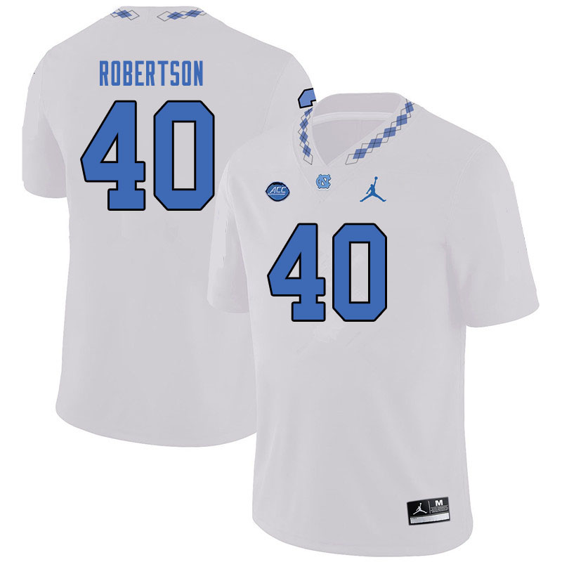 Jordan Brand Men #40 William Robertson North Carolina Tar Heels College Football Jerseys Sale-White